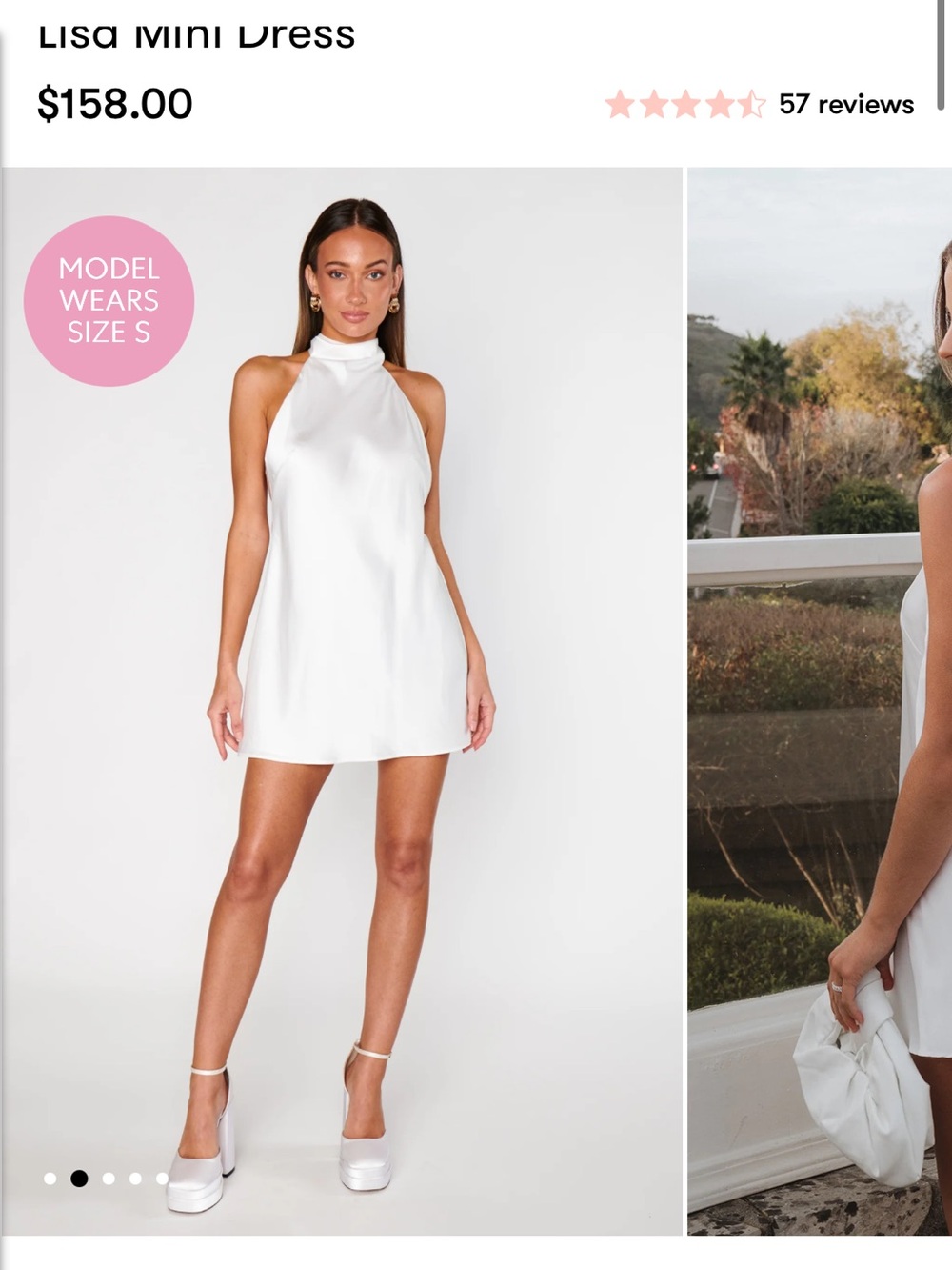 Show Me Your MuMu White Halter Mini Dress